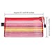 Bememo 12 Pieces 6 Colors Zipper Mesh Pouch Multipurpose Travel Bag for Cosmetics Offices Supplies Travel Accessories