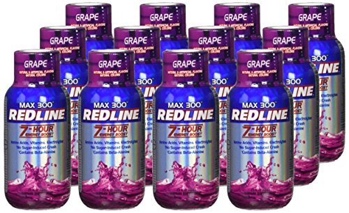 VPX Redline Power Rush 7-Hour Energy Max 300 Shot Supplement, Grape, 2.5 Ounce (Pack of 12)