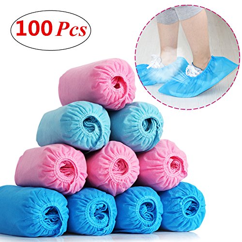 Ksmxos 100Pcs Disposable Polypropylene Boot & Shoe Covers, It's 100% Free Guaranteed