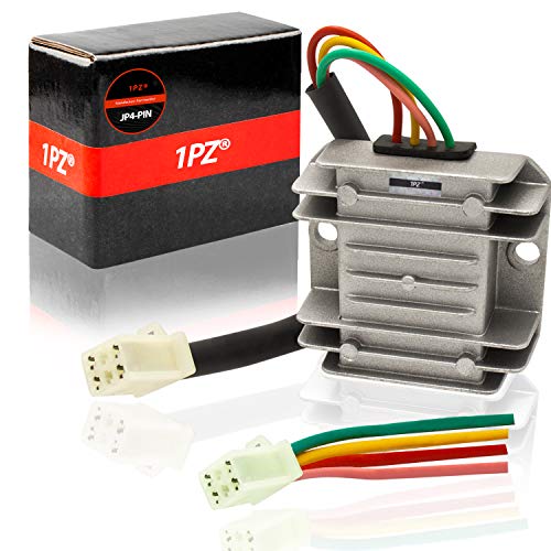 1PZ JP4-PIN オートバイ用 レギュレータ 整流器 全波整流レギュレーター 過充電防止 放熱性良い 交換用 取り付け簡単 汎用 交換パーツ 4線 4ピン 12V 150-250CC オートバイ スクーター モペット ATV