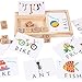 DREAMT Matching Letter Game, Wooden English Alphabet Card Game Machine, Letter Spelling Game Puzzle Early Educational Toy for Kids 3 Years Old and Up