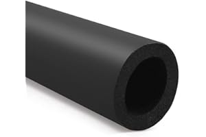 UOWGA Pipe Insulation Foam Pipe Insulation Pipe Sleeve for Indoor Outdoor Plumbing Pipe Handle Grip 6ft Long Black (1.1＂x0.35＂)