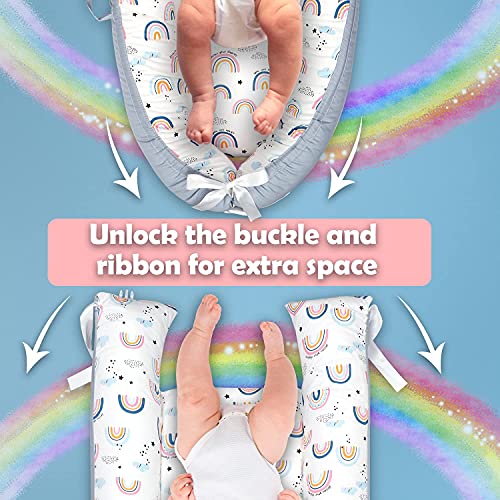 CosyNation Baby Lounger, Lightweight Infant Floor Seat, Soft Breathable