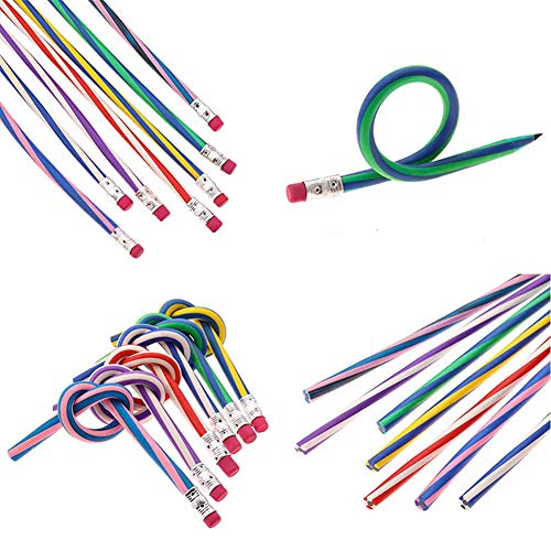 35 PCS Flexible Soft Pencil Magic Bend with Eraser for Children Writing Gift School Fun Equipment