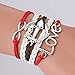 ThyWay 16 Pieces Western Style Hot Handmade Vintage Leather Rope Wrap Bangle Bracelets - Infinity Love Best Friend (Best Friend)