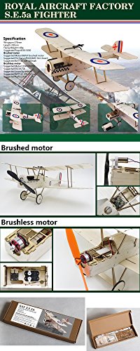 RC Airplane 3CH Radio Remote Controlled Electronic Aircraft Mini Balsa Wood Indoor Plane Model Wingspan 378mm SE5A kit