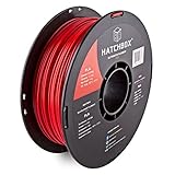 HATCHBOX 3D PLA-1KG3.00-RED PLA 3D Printer Filament, Dimensional Accuracy +/- 0.03 mm, 1 kg Spool, 3.00 mm, Red