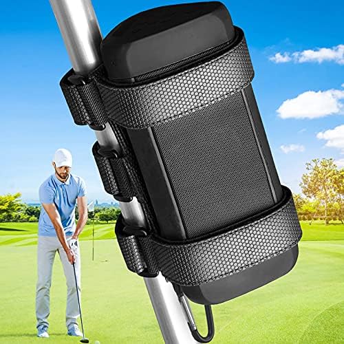 TOOVREN Bluetooth Speaker Mount for Bike Golf Cart Railing Boat, Speaker/Water Bottle Holder for Bike, Golf Cart Accessories,Adjustable Strap Fits Most Bluetooth Speakers Attachment Accessory Bar Rail