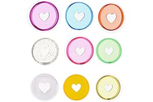 ITSYHPRO 100pcs Planner Discs For Discbound Notebook Accessories 1 inch Binder Rings Heart Expansion Disc Binding Discs(100pc