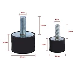 4Pcs Rubber Isolators 304 M6, Keenso Rubber M6