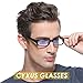 Cyxus Blue Light Filter Glasses [Transparent Lens], Better Sleep Anti Eyestrain Headache, Computer Cell Phone Reading Eyewear Video Glasses (Rectangular Black Frame)