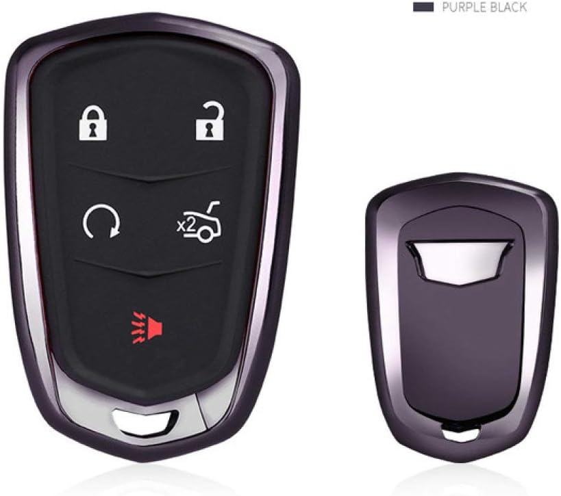 STEDMNY Car key cover TPU Car Key Cover Case Shell Bag For Cadillac CTS ATS 28T CTS-V coupe SRX Escalade srx atsl xts 2015 XT5 CT6 Car styling,Black