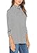ZJCT Women Turtleneck Top Stripes Tee Casual Blouses Long Sleeve T Shirts