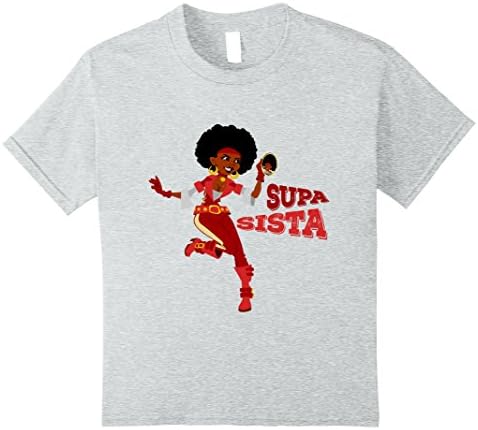Kids Afro Natural hair African American Queen T-Shirt 10 Heather Grey