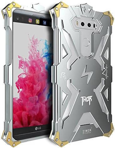 LG V20 Case, JIUSHIWO Simon Thor Aluminum Case For LG V20 Metal Phone Cases (1-Pack Silver)