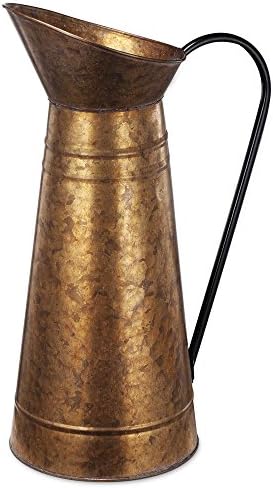 Rustic Minimalist Watercan Decor Accent in Brushed Copper