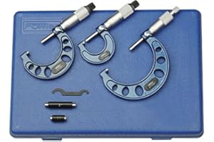 Fowler 52-215-003-1 Outside Inch Micrometer Set, 0-3" Range