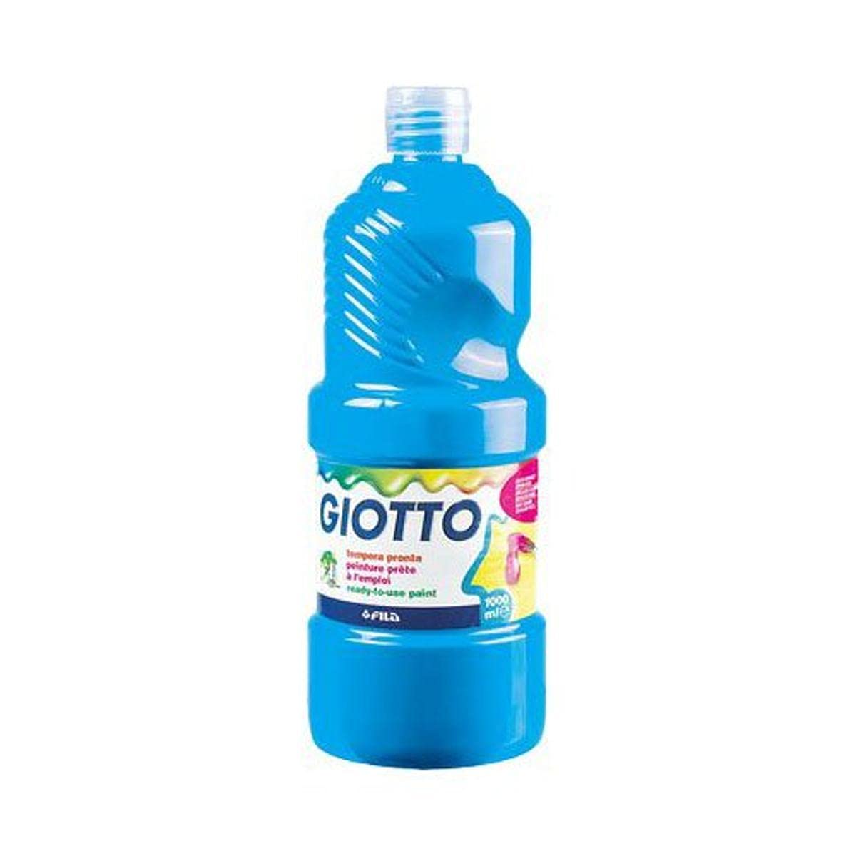 Giotto Omyacolor Cyan – Liquid gouache paint - Bottle 1 Litre [Toy]