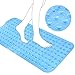 Wimaha XL Bathtub Mat, Bath Shower Mat Non Slip for Bathroom, Machine Washable, Ideal for Kids Toddler Senior, 39 x 16, Clear Sky Blue
