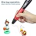 3D Pen for Kids with 7.5M long 1.75MM PLA - 2018 Tipeye Newest RED Version 3D Doodler Pen Kits 3D Printing Pen with LCD Display PLA Filament Refills for Adults, Doodling, Artist, Girls, DIY etc