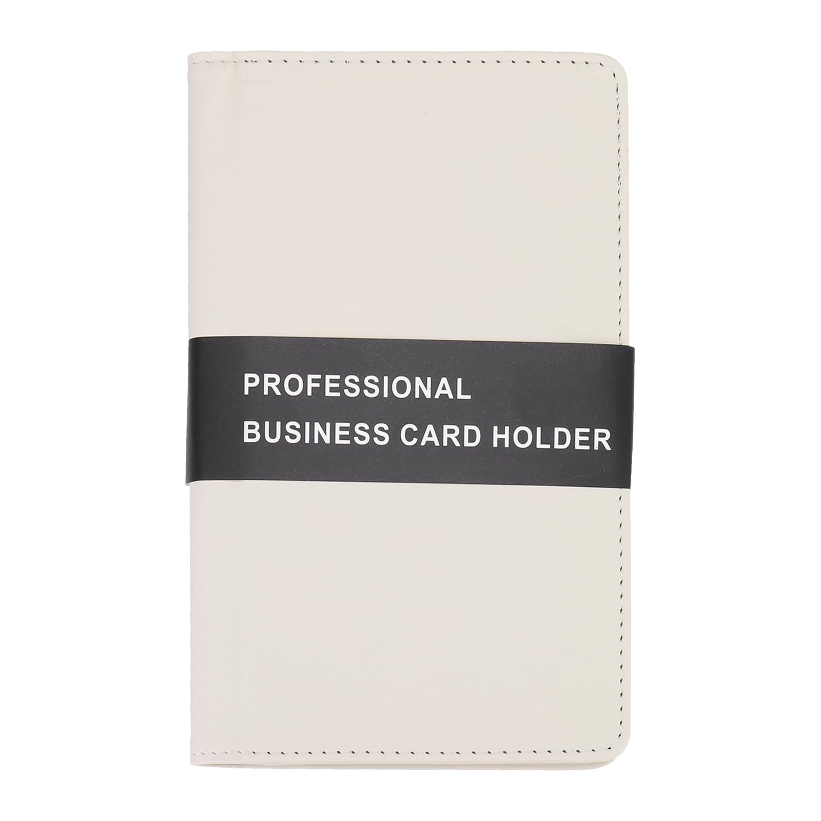 PATIKIL Leather Business Card Holder, Professional Business Card Book Organizer Name Card Book Holder 240 Card Capacity for Different Cards, Light Brown
