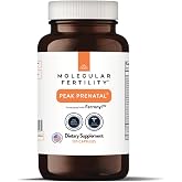 Molecular Fertility Peak Prenatal - Doctor Formulated Prenatal Vitamins for Women - Third Party Tested Fertility Supplement - Choline, Methylated Folate, Vitamin D, Iron, Probiotics - 30 Day Supply