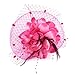 ACTLATI Fascinators Hat for Women Tea Party Headpiece Wedding Cocktail Flower Mesh Feathers Hair Clip 20s Flapper Fascinators