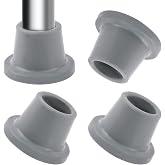 Heavy Duty Shower Chair Leg Caps 4 Pack - Replacement Rubber Feet for Bath Seat, Stools - Non Slip Tips With Suction Cup 1-1/8" I.D