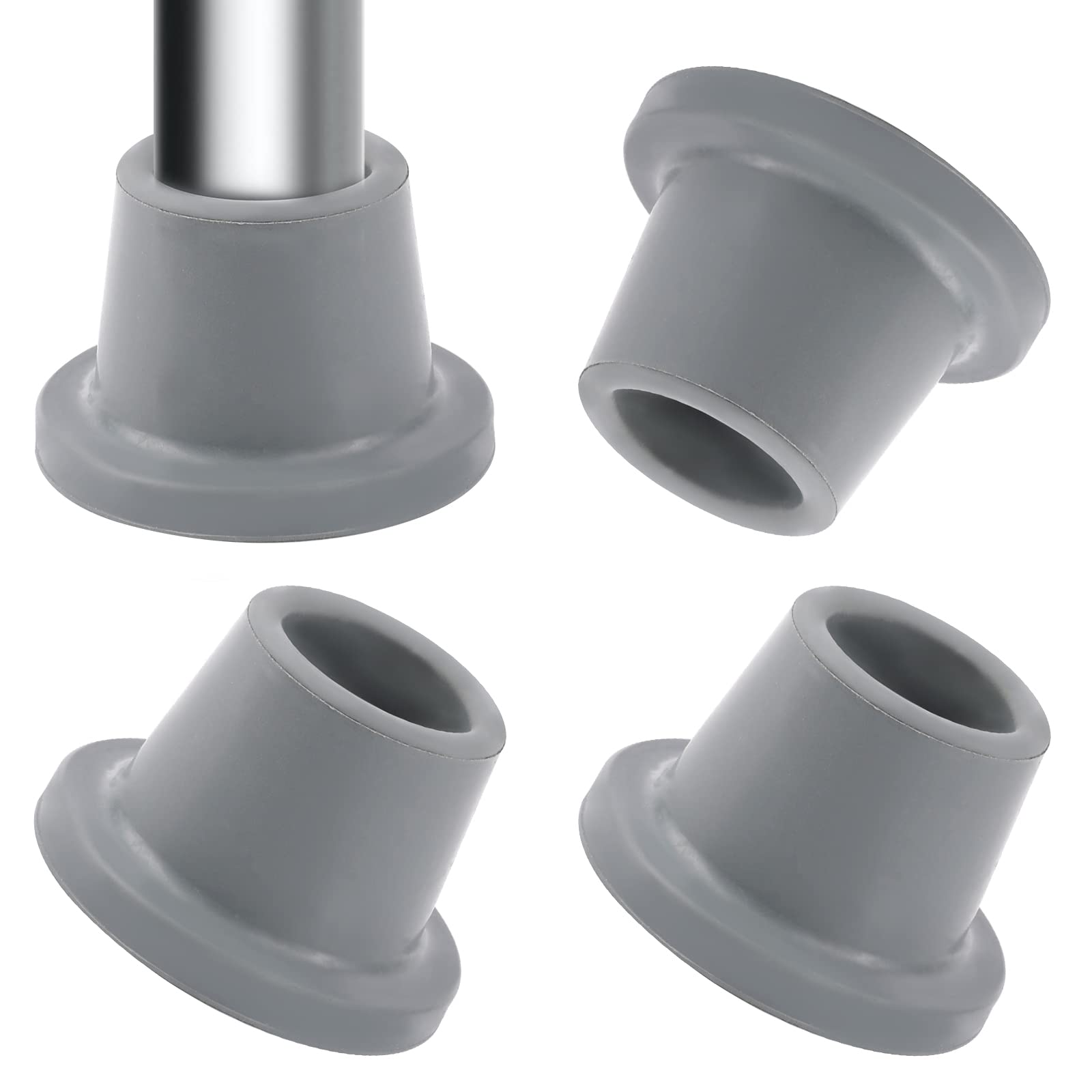Photo 1 of Heavy Duty Shower Chair Leg Caps 4 Pack - Replacement Rubber Feet for Bath Seat, Stools - Non Slip Tips With Suction Cup 1-1/8" I.D