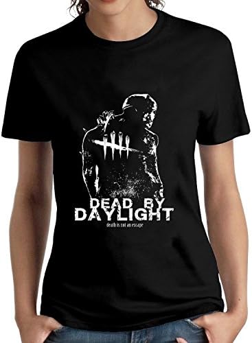 FOURSIXH Womens Short Sleeve T Shirt Dead fosx by fosxday fosxlight Cool Tees Black Medium