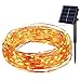 LEDMO Solar LED String Light, 100 LEDs String Lights Waterproof IP65, Copper Wire Lights Outdoor Solar Powered For Christmas Wedding and Party, Warm White