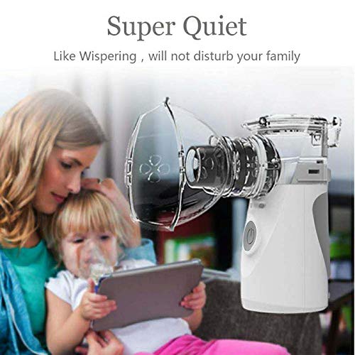 Portable Mesh Nebulizer Machine, Handheld Steam Inhaler Personal Compressor Humidifier Vaporizers for Kids/Adults - Thumbnail 7