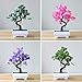 narutosak Artificial Plants Potted Tree Bonsai Simulation Plant Home Decor Table Centerpieces - Green