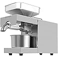 Kitchen Oil Press Machine Electric Automatic Extractor, 600W Commercial Grade Stainless Steel Expeller for Peanuts Sesame - Organic Oil Press