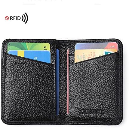RFID Leather Card Holder, Credit Card Protector Wallet Case with RFID Blocking