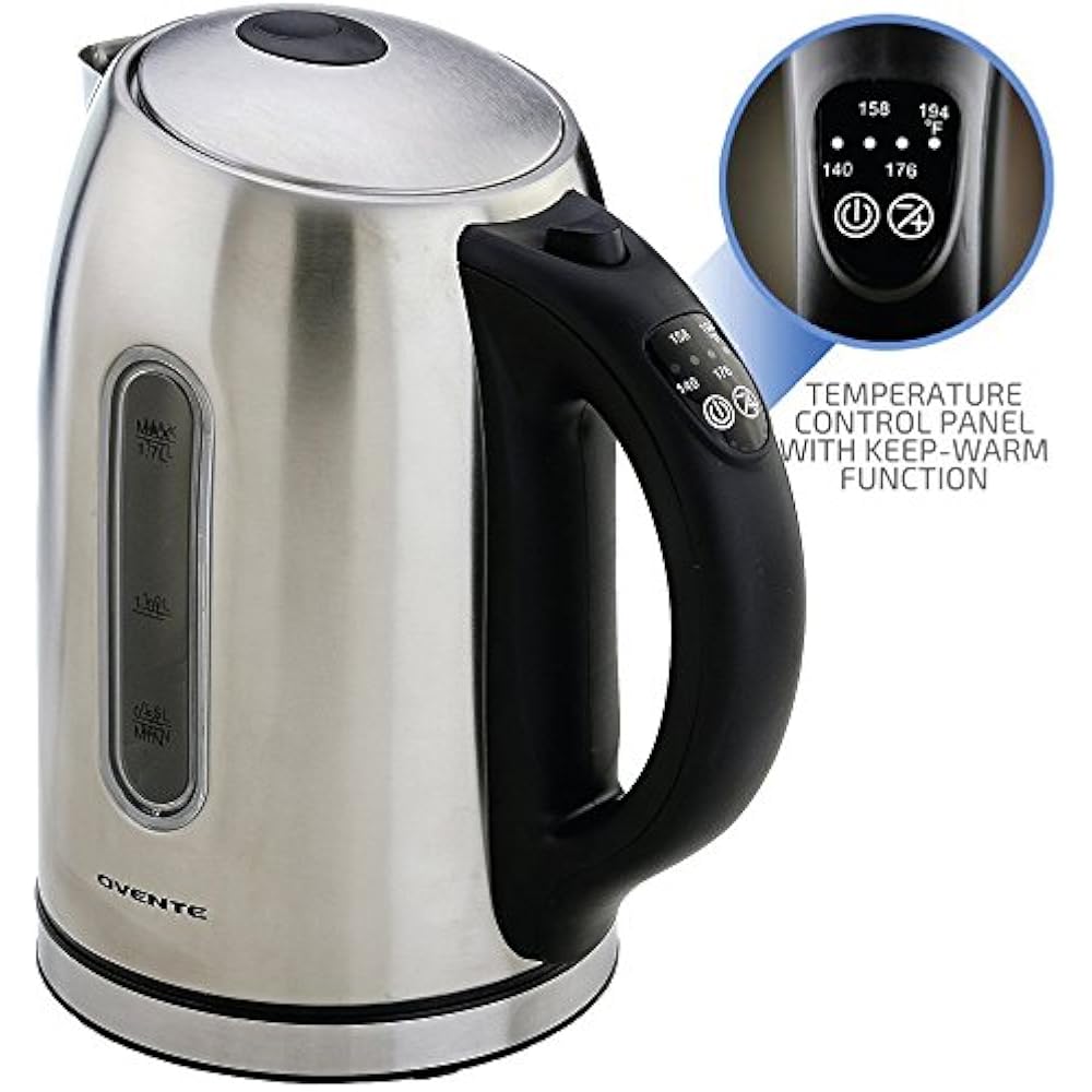 Cordless Electric Kettle Stainless Steel 1.7L BPAFree Temperature Control, Keep 854610005937 eBay