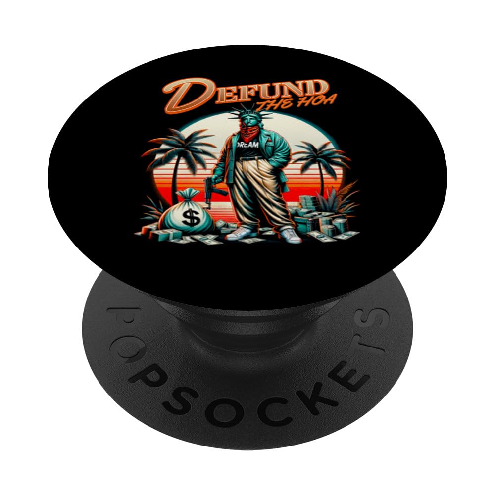 Funny Defund The HOA Ironic Sigma Meme Viral Quote PopSockets Swappable PopGrip