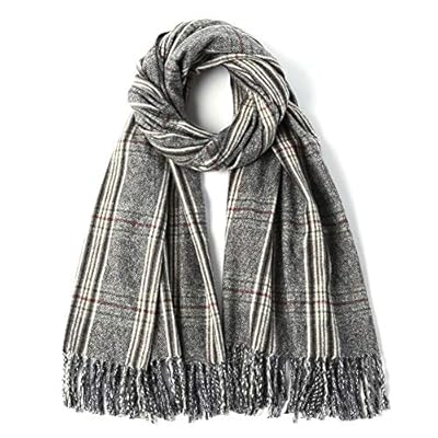 ANDANTINO Women Men Oversized Soft Cashmere Feel Blanket Scarf Pashmina Shawls Wraps Winter Warm Plaid Fringe Scarf ANDANTINO Women Men Oversized Soft Cashmere Feel Blanket Scarf Pashmina Shawls Wraps Winter Warm Plaid Fringe Scarf