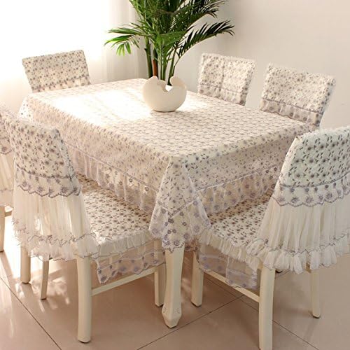 Country style grey check lace square tablecloths 39"39"(100 100cm)