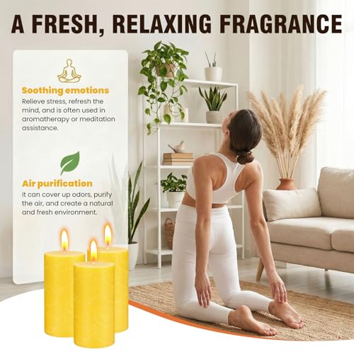 4 Pack Citronella Candles Outdoors, 200 Hours Large Citronella Candles Outdoor Long Burning - Dripless, Smokeless, Soy Wax Scented Candles for Camping, Outside, Garden, Backyard, Balcony