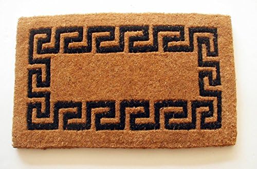 Geo Crafts Imperial Greek Key Doormat, 24 by 39-Inch, Black