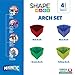 Shapemags 4 Pcs Magnet Building Tiles Magnetic Blocks - 4 Arches Building Set, Award Winning STEM Educational 3D Construction Building Blocks Set