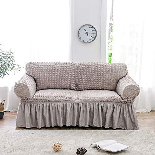 1Piece Jacquard Sofa Covers 2 Seater Sofa Slipcover Couch Cover with Skirt Universal