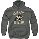 University of Colorado Official Buffaloes Logo Unisex Youth Pull-Over Hoodie, Charcoal, Large