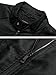 ZSHOW Men's PU Faux Leather Black Belted Design Quick Dry Slim Bomber Jacket Casual Wear(Black,Medium)