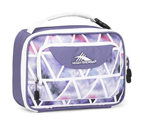 High Sierra Single Compartment Lunch Bag, Dreamscape/Purple Smoke/White