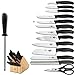 Victorinox Swiss Classic Knife Block - Kitchen Knife Set with Block for Home Essentials - Includes Chef's Knife, Kitchen Shears & More - Black Handles, 22-Piece Set
