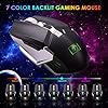 FELiCON K620 Wireless Gaming Keyboard and Mouse Combo, Mechanical Feel Rechargeable 100% Keyboard 4800 mAh, 16 Light Up…