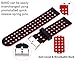 Moretek 22mm Soft Silicone Replacement Sport Strap Bands for Samsung Galaxy Gear 2 R380 Neo R381 Live R382/Moto 360 2nd 46mm/LG G Watch W100/W110/Urbane Smart Watch – Black/Red