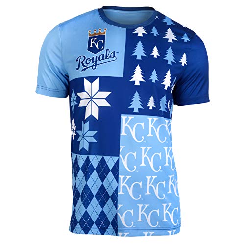 FOCO MLB Kansas City Royals Busy Block Ugly TEE Extra Large at Amazon